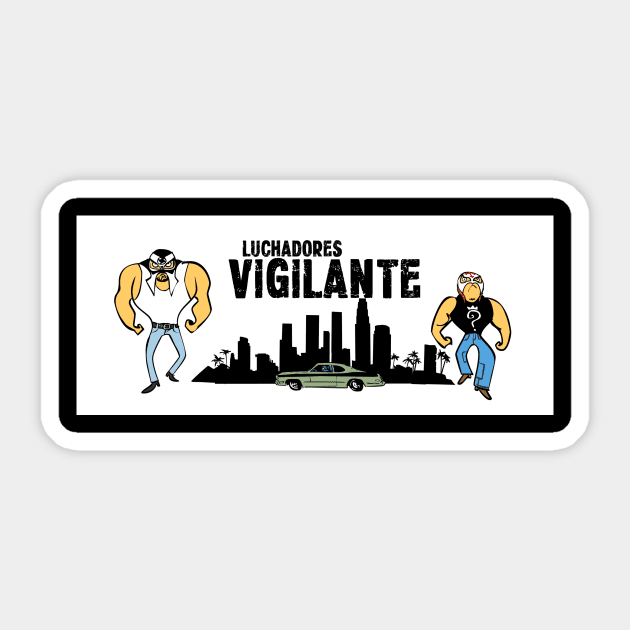 Lucha Libre - Luchadores Vigilante Black Tee Sticker by Gotta Dance